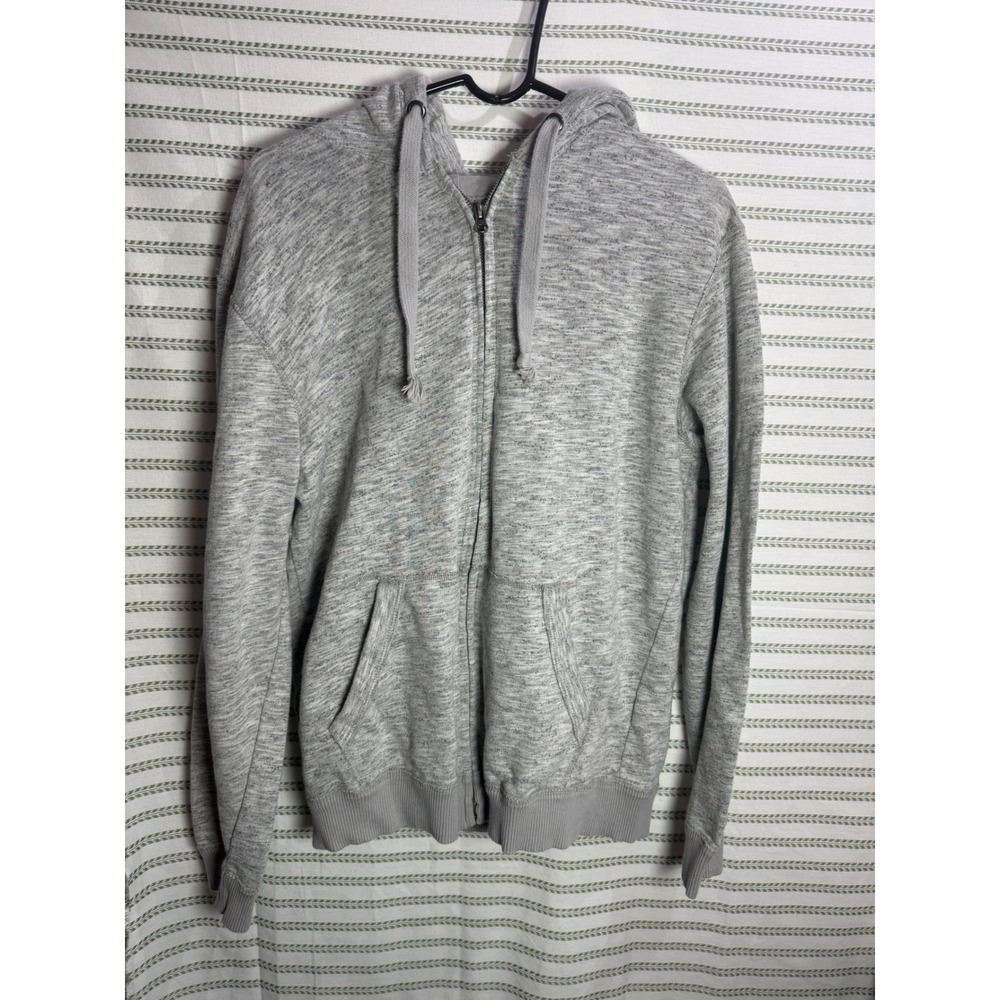 Chip & Pepper Y2K Mens Zip Up Hoodie Heather Grey Marl French Terry Large